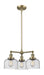 Innovations - 207-AB-G74 - Three Light Chandelier - Franklin Restoration - Antique Brass
