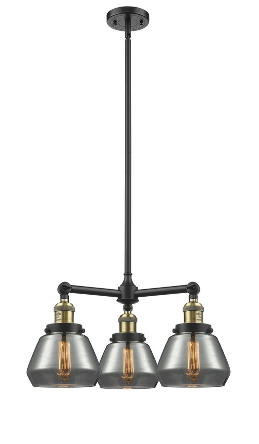 Innovations - 207-BAB-G173 - Three Light Chandelier - Franklin Restoration - Black Antique Brass