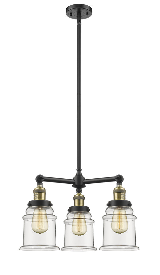 Innovations - 207-BAB-G182 - Three Light Chandelier - Franklin Restoration - Black Antique Brass