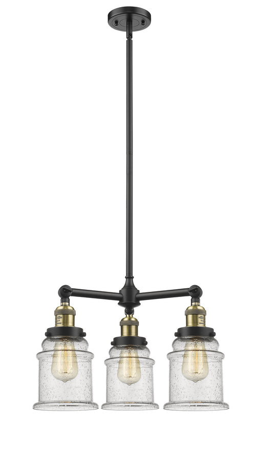 Innovations - 207-BAB-G184 - Three Light Chandelier - Franklin Restoration - Black Antique Brass