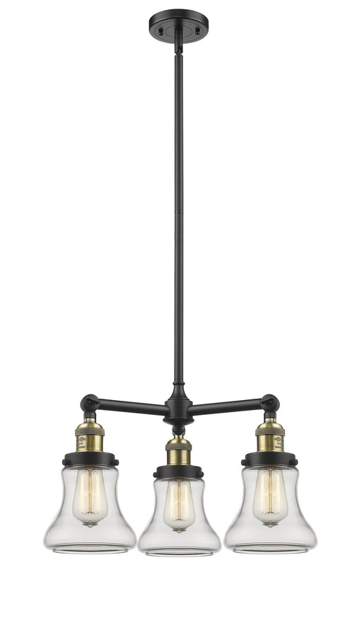 Innovations - 207-BAB-G192 - Three Light Chandelier - Franklin Restoration - Black Antique Brass
