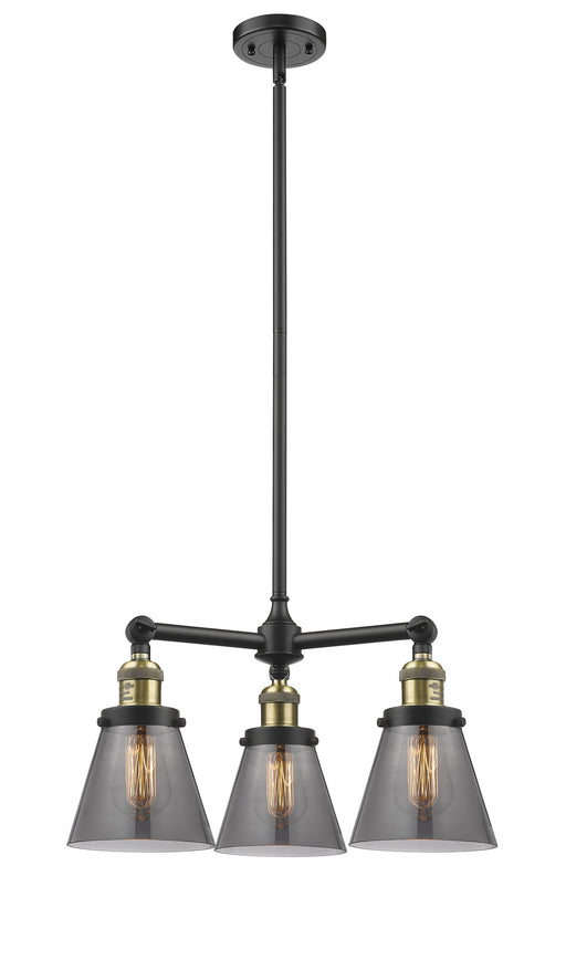 Innovations - 207-BAB-G63 - Three Light Chandelier - Franklin Restoration - Black Antique Brass