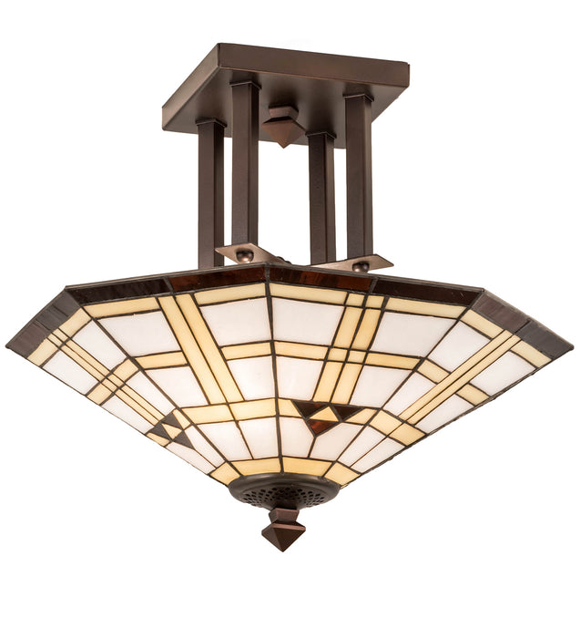 Meyda Tiffany - 210967 - Two Light Flushmount - Arrowhead - Nickel