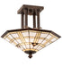 Meyda Tiffany - 210967 - Two Light Flushmount - Arrowhead - Nickel