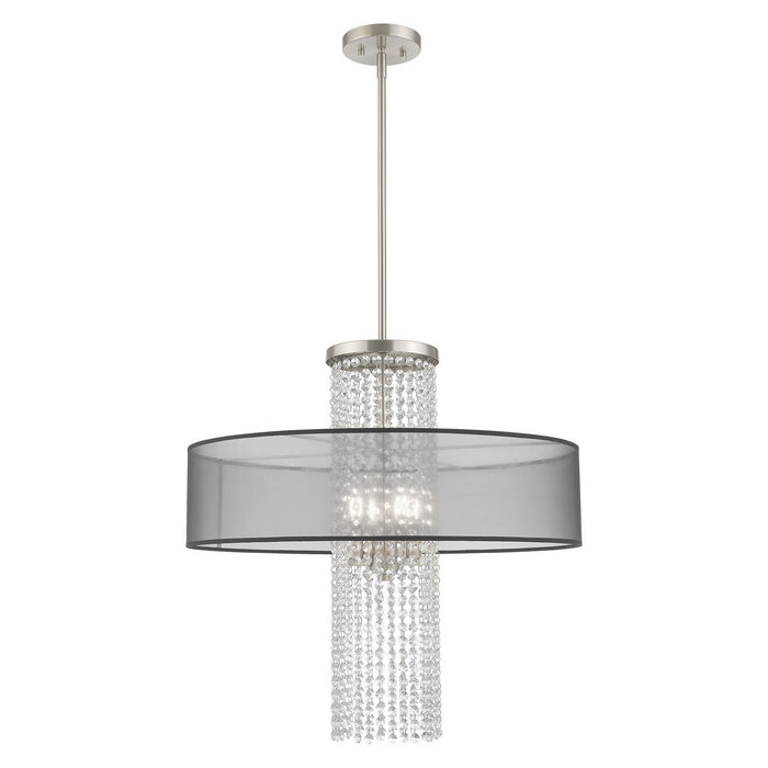 Livex Lighting - 43205-91 - Four Light Pendant - Bella Vista - Brushed Nickel
