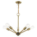 Livex Lighting - 51155-01 - Five Light Chandelier - Prague - Antique Brass with Bronze Accents