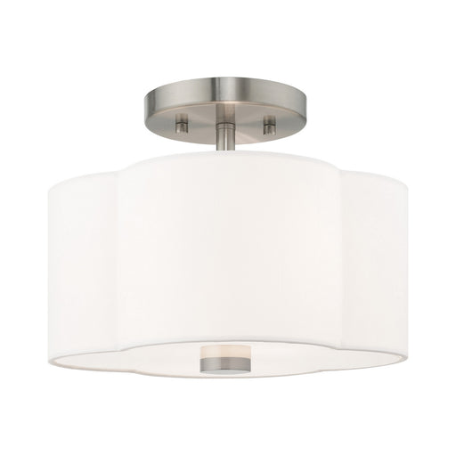 Livex Lighting - 52151-91 - Two Light Ceiling Mount - Chelsea - Brushed Nickel
