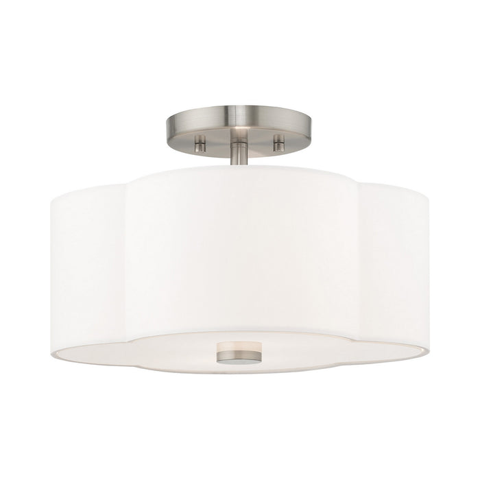 Livex Lighting - 52152-91 - Two Light Ceiling Mount - Chelsea - Brushed Nickel