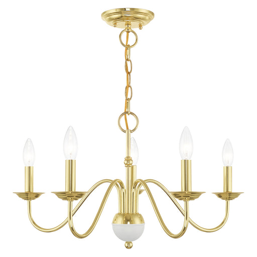 Livex Lighting - 52165-02 - Five Light Chandelier - Windsor - Polished Brass