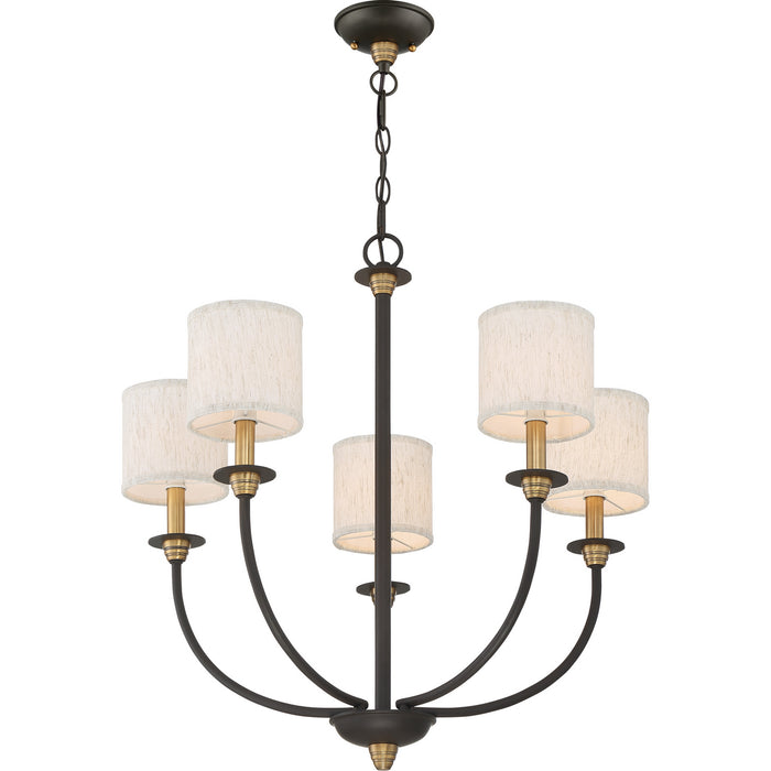Five Light Chandelier from the Audley collection in Old Bronze finish