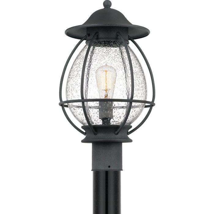 One Light Outdoor Post Mount from the Boston collection in Mottled Black finish