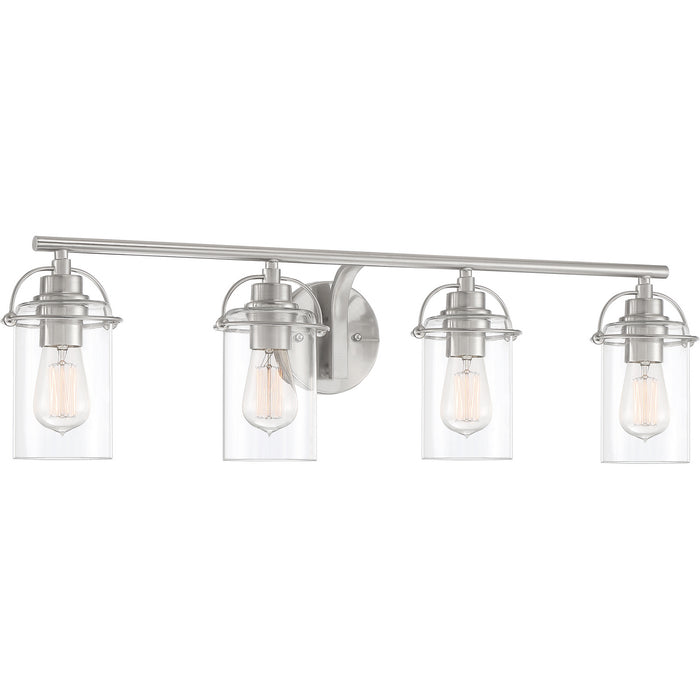 Four Light Bath Fixture from the Emerson collection in Brushed Nickel finish