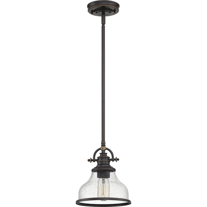 One Light Mini Pendant from the Grant collection in Palladian Bronze finish