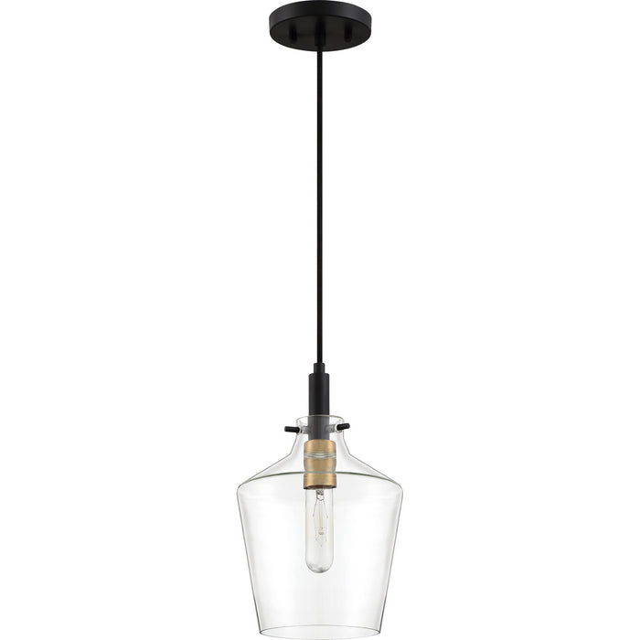 One Light Mini Pendant from the June collection in Earth Black finish