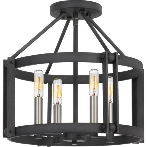 Quoizel - VC1716MB - Four Light Semi-Flush Mount - Victor - Mottled Black
