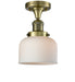 Innovations - 517-1CH-AB-G71-LED - LED Semi-Flush Mount - Franklin Restoration - Antique Brass