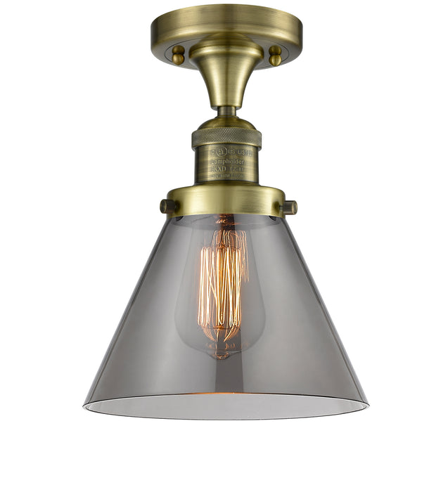 Innovations - 517-1CH-AB-G73-LED - LED Semi-Flush Mount - Franklin Restoration - Antique Brass