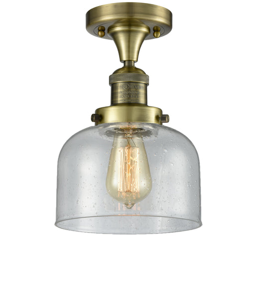 Innovations - 517-1CH-AB-G74-LED - LED Semi-Flush Mount - Franklin Restoration - Antique Brass