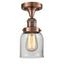 Innovations - 517-1CH-AC-G52-LED - LED Semi-Flush Mount - Franklin Restoration - Antique Copper