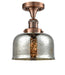 Innovations - 517-1CH-AC-G78 - One Light Semi-Flush Mount - Franklin Restoration - Antique Copper
