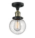 Innovations - 517-1CH-BAB-G204-6-LED - LED Semi-Flush Mount - Franklin Restoration - Black Antique Brass