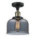 Innovations - 517-1CH-BAB-G73 - One Light Semi-Flush Mount - Franklin Restoration - Black Antique Brass
