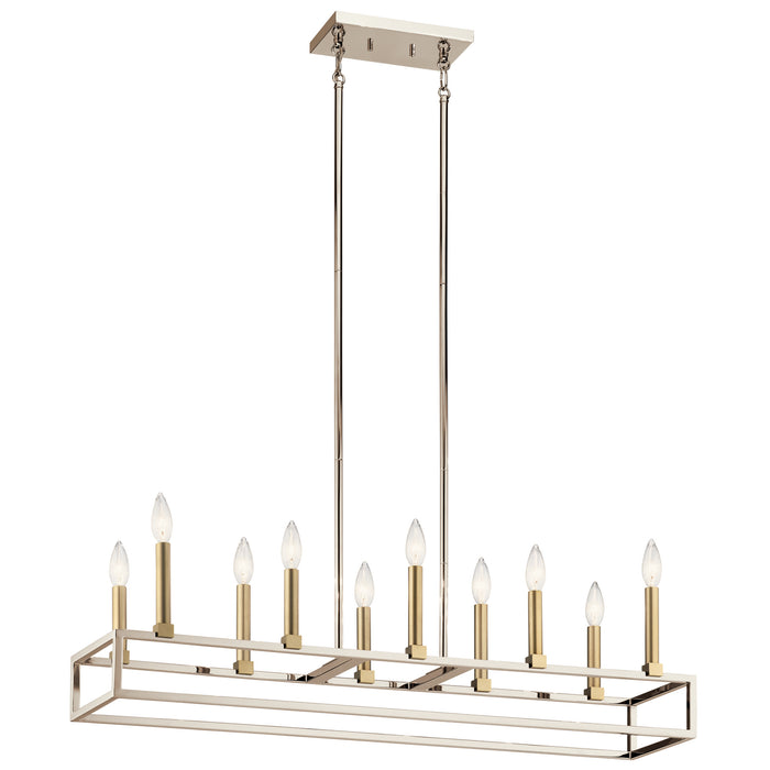 Kichler - 44110PN - Ten Light Linear Chandelier - Finet - Polished Nickel