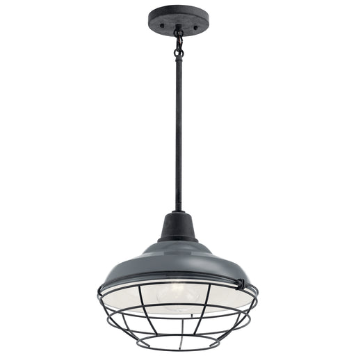 Kichler - 49992GG - One Light Outdoor Pendant - Pier - Gloss Grey