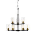 Millennium - 3489-MB/HBZ - Nine Light Chandelier - Burbank - Matte Black/Heirloom Bronze