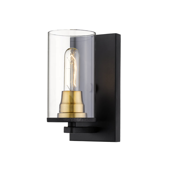 Millennium - 3491-MB/HBZ - One Light Wall Sconce - Burbank - Matte Black/Heirloom Bronze