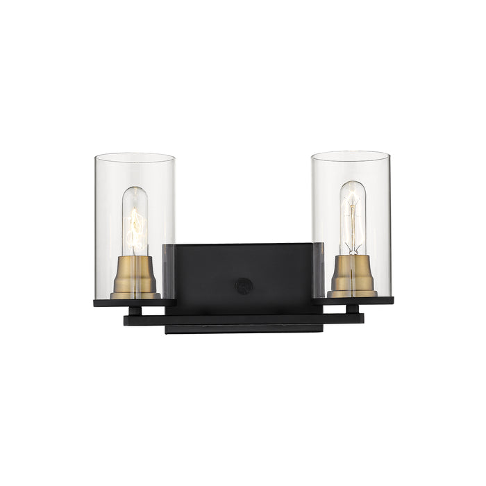 Millennium - 3492-MB/HBZ - Two Light Vanity - Burbank - Matte Black/Heirloom Bronze