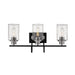 Millennium - 3513-MB/BN - Three Light Vanity - Clifton - Matte Black/Brushed Nickel
