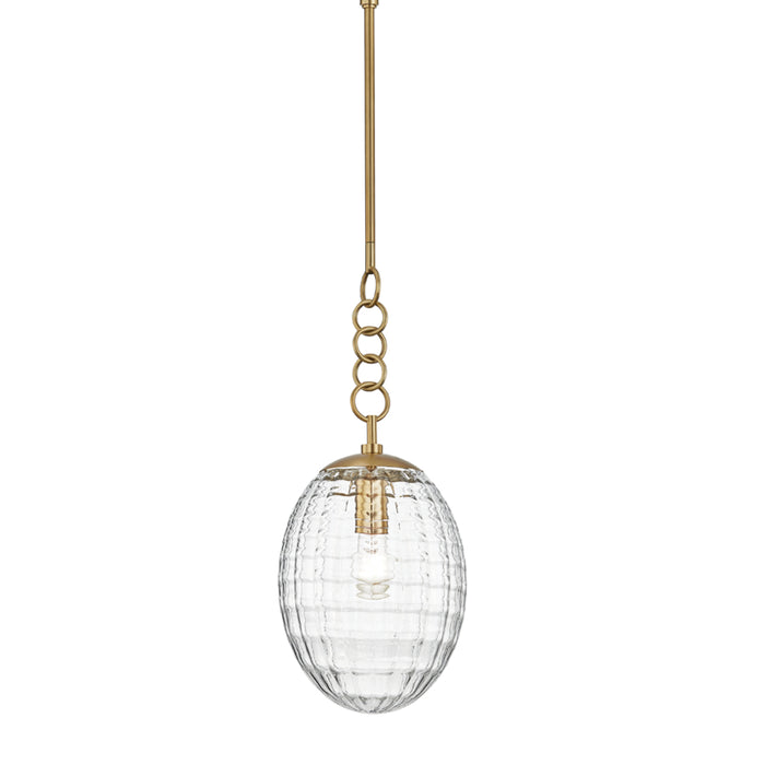 Hudson Valley - 4908-AGB - One Light Pendant - Venice - Aged Brass