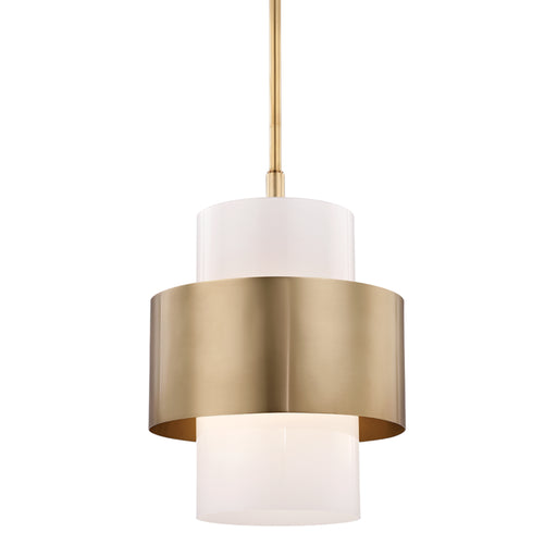 Hudson Valley - 8615-AGB - One Light Pendant - Corinth - Aged Brass