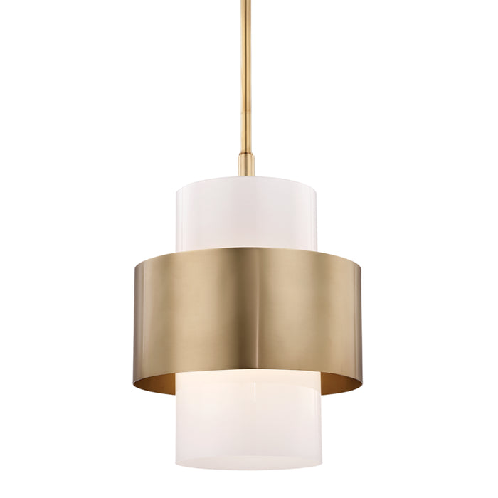 Hudson Valley - 8615-AGB - One Light Pendant - Corinth - Aged Brass