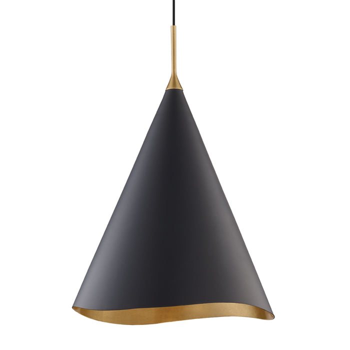 Hudson Valley - 9618-GL/BLK - One Light Pendant - Martini - Gold Leaf/Black Combo