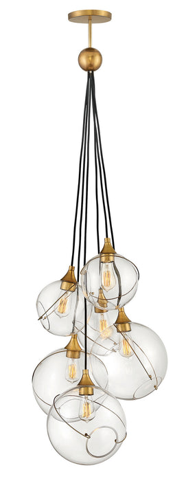 Hinkley - 30306HBR - Six Light Chandelier - Skye - Heritage Brass