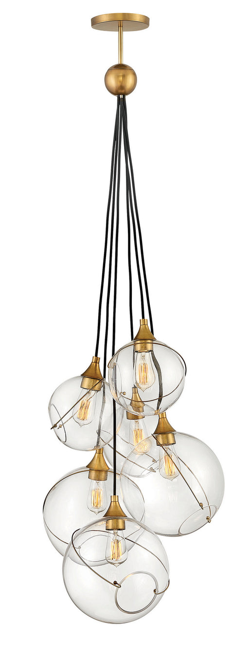 Hinkley - 30306HBR - Six Light Chandelier - Skye - Heritage Brass