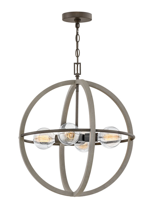 Hinkley - 3424DC - Four Light Chandelier - Bodie - Dark Cement
