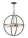 Hinkley - 3424DC - Four Light Chandelier - Bodie - Dark Cement