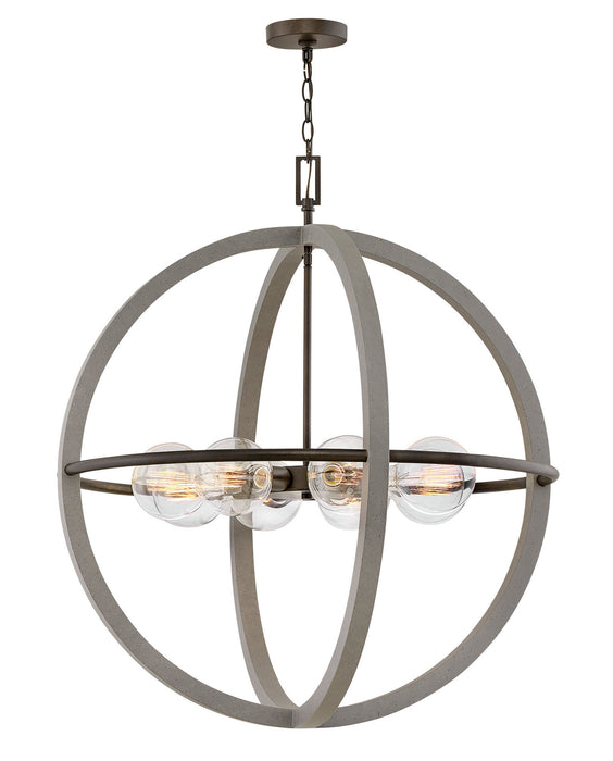 Hinkley - 3428DC - Eight Light Chandelier - Bodie - Dark Cement