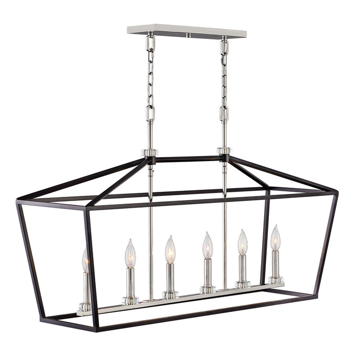 Hinkley - 3539BK - Six Light Chandelier - Stinson - Black