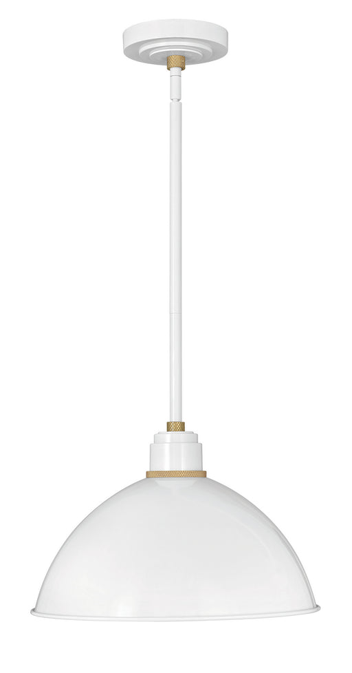Hinkley - 10685GW - One Light Outdoor Lantern - Foundry Dome - Gloss White