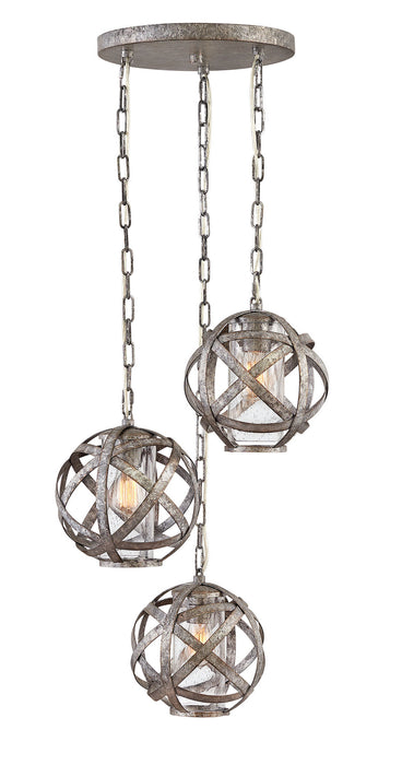 Hinkley - 29704WZ - Three Light Outdoor Lantern - Carson - Weathered Zinc