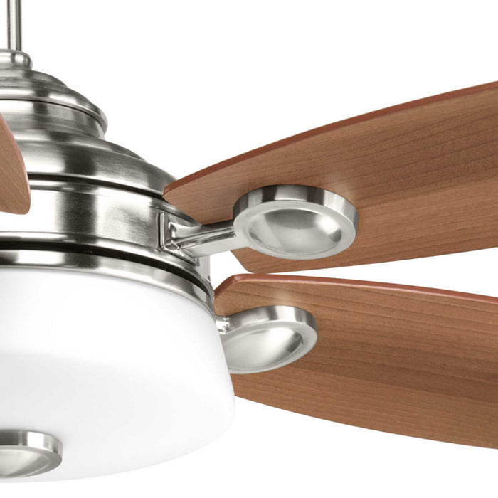 54``Ceiling Fan from the Graceful collection in Brushed Nickel finish