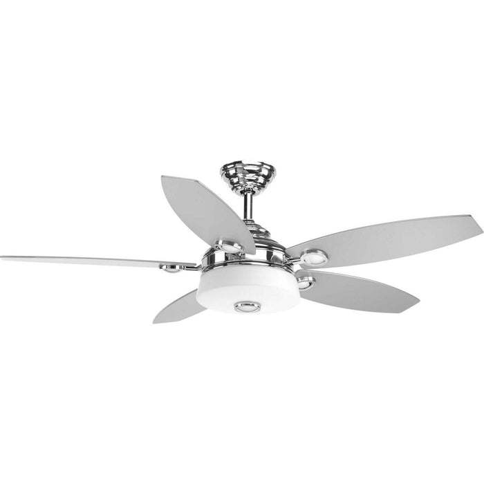 54``Ceiling Fan from the Graceful collection in Polished Chrome finish