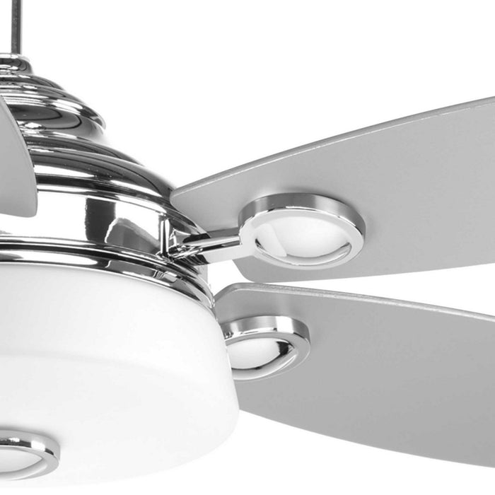 54``Ceiling Fan from the Graceful collection in Polished Chrome finish