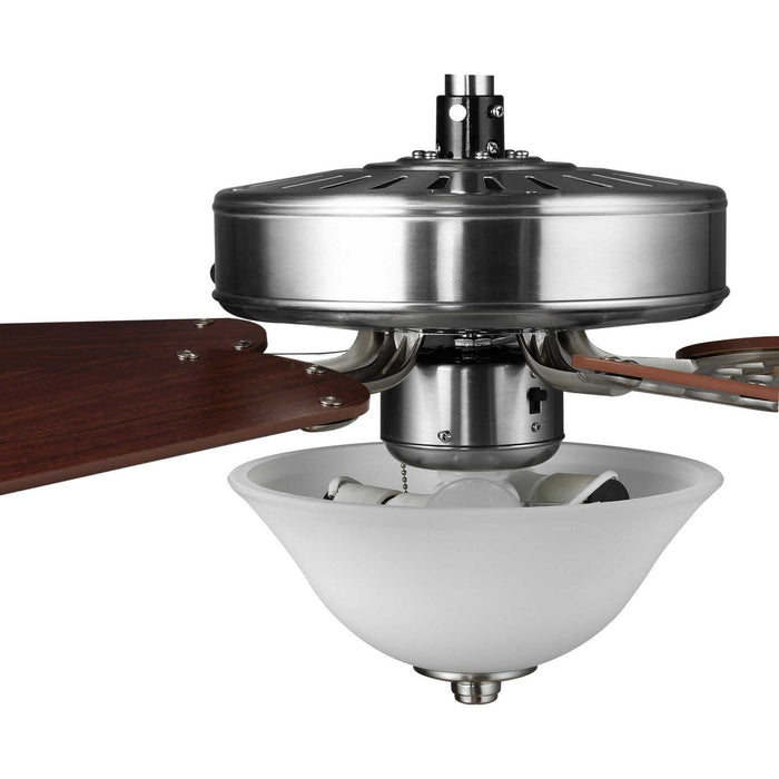 52``Ceiling Fan from the Builder Fan collection in Brushed Nickel finish