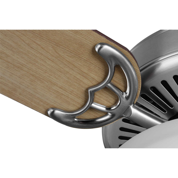 52``Ceiling Fan from the Builder Fan collection in Brushed Nickel finish