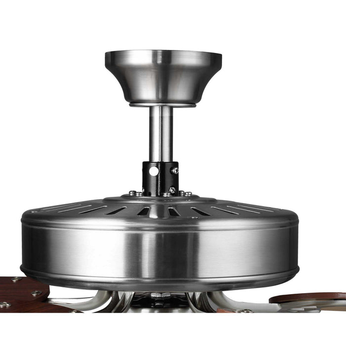 52``Ceiling Fan from the Builder Fan collection in Brushed Nickel finish